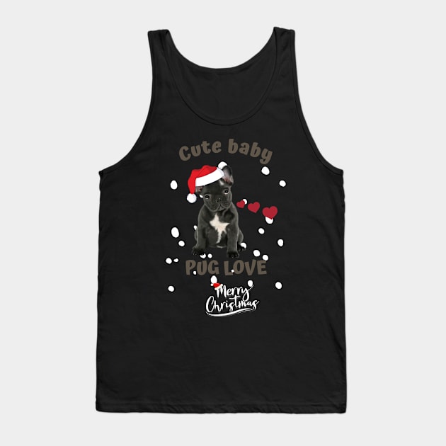 Funny Santa Pug Dog Mom Christmas Wishes, Pug lovers, Pug Dad, Dog lovers, Animal lovers Tank Top by johnnie2749